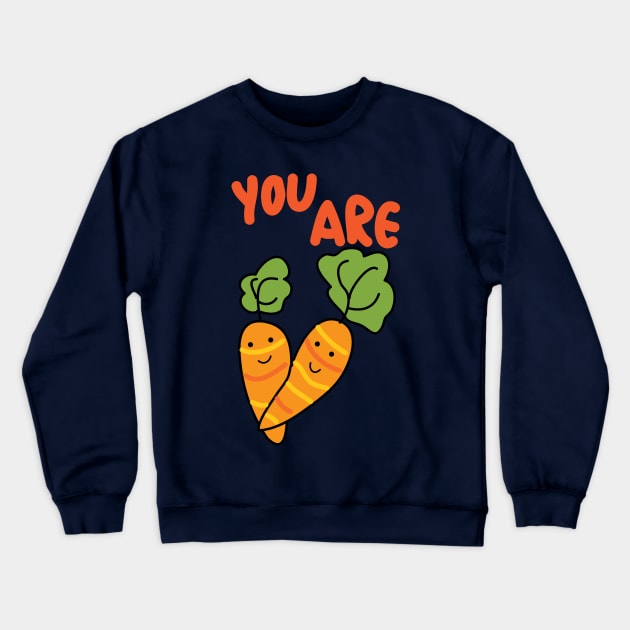 you are correct cute carrot pun Crewneck Sweatshirt by 4wardlabel